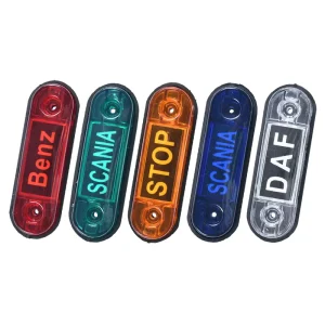 Customizable 12V 24V 30 LED Rubber Mount Truck Side Marker Lights Width Indicator Lights for Trailers and Trucks