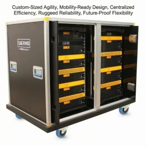 Customizable Double Layer 380V 400A Mobile Power Distribution Cabinet Portable Rolling Rack Case for Electrical Equipment