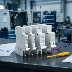 Customizable MCB Accessories Miniature Circuit Breakers 6KA Breaking Capacity PA66 CE Certified IP65 Protection Din Rail