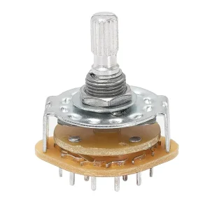 Customizable Position Selectable Single Deck Band Channel Rotary Switch Selector 6MM Knurled Shaft Selector Rotary Switch