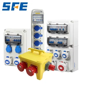 Customizable Waterproof Outdoor Wall Mounted Portable 3 Pin Plug Box Industrial Socket Box Power Distribution Equipment
