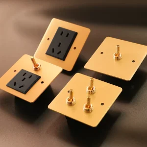 Customization 86 type Antique pattern Knurled Toggle Switch 16A Retro Socket with Metal Panel Villa Switch Set and Switch Plate