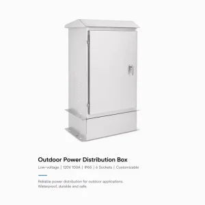 Customized 120V 100A Low Voltage Outdoor Power Distribution Box IP65 Waterproof 6 Sockets Electrical Equipment Supply