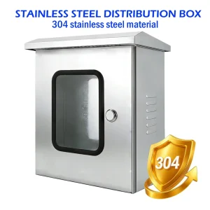 Customized A035 Outdoor IP55 Industrial 201 Stainless Steel Enclosure Electrical Distribution Box Switch Box