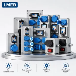 Customized IP67 Industrial Plug Socket 2 Pole Plug 2P Leakage Protection Distribution Board for Electrical Equipment