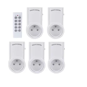 Customized Logo RF Wireless Remote Control on or off Switch Socket Electrical Outlet Power Smart France Plug Socket