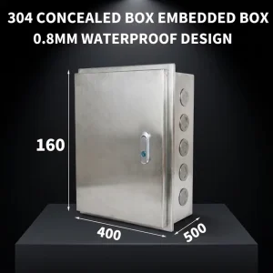 Customized Low Voltage Distribution Box 32A Concealed Box Stainless Steel Waterproof Distribution Box