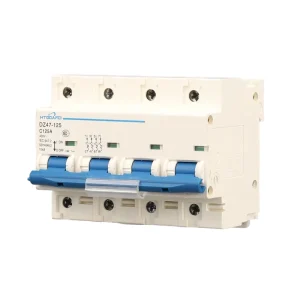 Customized Miniature Circuit Breaker DZ47 125 4P PA66 CE Certified IP65 Protection 6KA Breaking Capacity for Din Rail