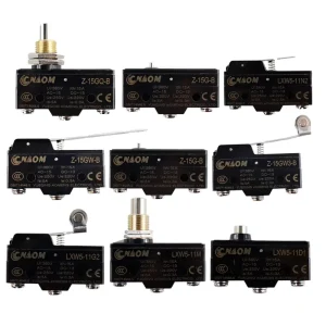 Customized Travel Micro Switch 15A 380VAC Limit Switch 3Pin Micro Switch With Various Levers