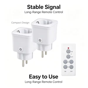 Customized logo European Standard Remote Control Appliance Switch Outlet 30m Range Long Distance Control Smart Plug