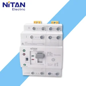 D2R 63A 4P ATS 230V Din Rail PC Class 5kA Automatic Transfer Switch for Solar PV Systems Generators and Backup Power