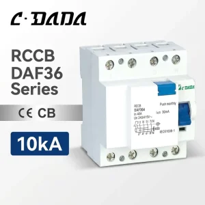 DAF36 Series RCCB 4 Pole Residual Current Circuit Breaker 63A 10kA Housing