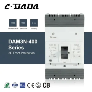DAM3 630 Molded Case Circuit Breaker 3 4 Poles 400A 500A 630A 400 690V AC Overvoltage Protection
