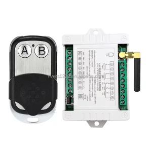 DC 12V 24V 36V RF Wireless Remote Switch 2CH 10A Relay Controller for Pump and Actuator