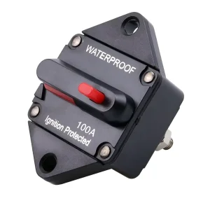 DC 12V Circuit Breaker 20A-200A Waterproof Manual Reset for Marine Boat Truck RV Audio