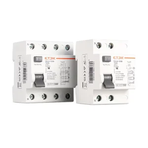 DC 6mA 4P EKL6 100B DC 6mA Leakage Protection RCD Type B RCCB 25 63A Residual Current Circuit Breaker for AC EV Charger