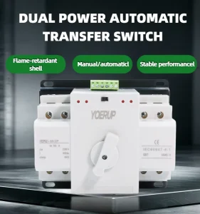DC AC ATS 2P 4P 110V 220V 230V Single Three Phase Dual Power Changeover Automatic Transfer Switch 63A 100A 125A for Generator