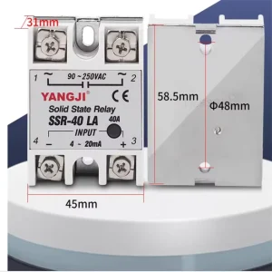 DC Controlled Solid State Relay SSR 40DA 40A Single Phase AC High Performance