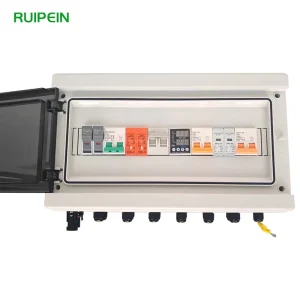 DC Distribution Box Protection DC Solar Combiner Box CE Certified Circuit Breaker Fuse IP65 63A 1000V 12 Sockets Equipment