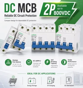 DC MCB 1000V DC Circuit Breaker for Solar System