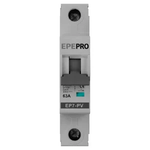 DC MCB 1P 300V 6-63A Miniature Circuit Breaker Thermal Magnetic Trip DIN Rail Mount DC Disconnect Switch for Solar PV Systems