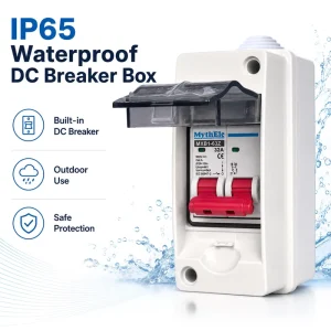 DC MCB Waterproof Box 2P 32A 600V IP65 Distribution Box for Solar Power System