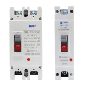 DC MCCB Circuit Breaker 1P 2P 12V 24V 48V 250A Moulded Case Battery 100A 200A 300A 400A Car Charging Pile Protector