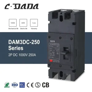DC MCCB Solar Switch Photovoltaic Circuit Breaker Short Circuit Protection Plastic Molded Case Circuit Breakers