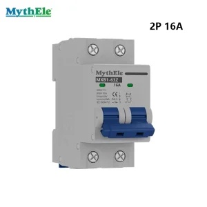 DC Miniature Circuit Breaker 2P 16A 500V for Solar PV System Overload Protection