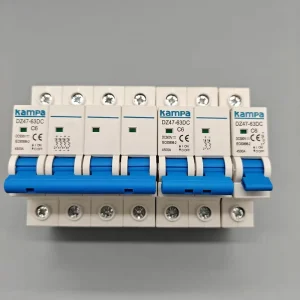 DC Miniature Circuit Breaker MCB 6kA Breaking Capacity 1P 2P 3P 4P Pole 500V/1000V BCD Curve Model DZ47-63DC Din Rail Mounting