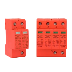 DC Parafoudre Surge Protector Device Thunder Protector Lightning PV 2P 40KA 100V Surge Protective SPD