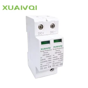 DC SPD 2P 600V Surge Protective Device 20KA Surge Protector T2 Voltage Lightning Arrester with CE
