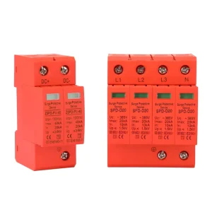 DC SPD 500V 20kA Power Surge Protective Device 2P 20kA-40kA Type 2 Surge Protector PV Surge Protection Devices