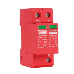 DC SPD Surge Protective Device 2P 40KA 60KA 600V 800V 1000V Voltage Protector Solar PV Photovoltaic Lightning Arrester