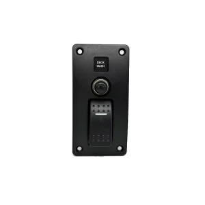 DC12V/24V Aluminum Rocker Switch Panel 1/3/4/6/8 Gang Built-in Circuit Breaker Fuse Holder for Marine Yacht Truck Motorcycle ATV