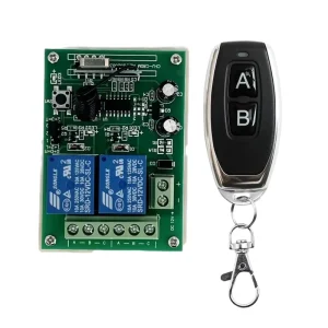 DC12V 2CH Relay Universal Wireless Remote Motor Control Switch 433Mhz