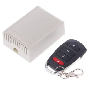 DC12V 4CH Remote Control Switches 10A Relay Learning Code 433MHZ Receiver Garage Door Remote Control Power Switch