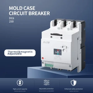 DC6 250 Programmable Electronic Trip Unit 250A 3P Molded Case MCCB 230V 400V External Circuit Breaker Remote Internet