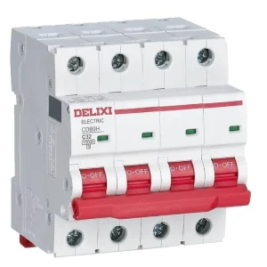 DELIXI CDB9 MCB Mini Circuit Breaker 3P 4P C Curve 32A 10kA DIN Rail Mounting CE Certified Factory Ready Stock