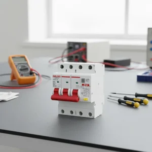 DELIXI DZ47sLEs Type C 2 Pole 32A AC RCBO Copper Residual Current Operated Electrical Circuit Breaker