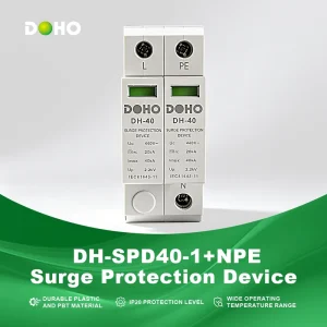 DH-SPD40-1P+NPE Industrial AC Surge Protection Device 40kA Max Discharge Current T2 Type PBT Plastic Material IP20