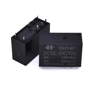 DH14F 2CSL DC12V relay power relay 20A industrial 5V 24V 48V PCB 6 pin 8 pin control relay 2 Form A B C