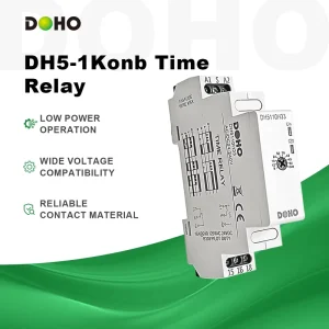 DH5-1Konb Series Miniature Low Power Protective Silver Alloy Multi-Function Timer Relay Modular Screw Terminal Time Delay