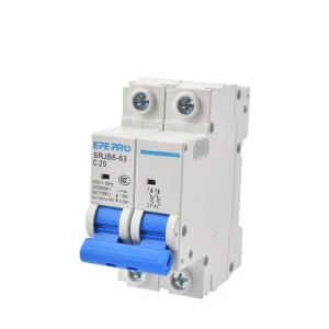 DIN Rail AC Mini Circuit Breaker 2 P 6-63A 120/240V Thermal Magnetic Trip MCB Disconnect Switch for Industrial Electrical System
