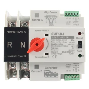 DIN Rail ATS 110V 2P 63A 100A 125A Automatic Transfer Switch for PC Type