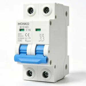DIN Rail Miniature Circuit Breaker (MCB) 1A 63A Rated Current 2P 400V 4.5kA Breaking Capacity Industrial Use