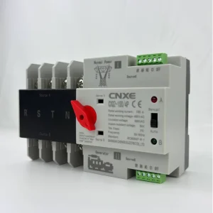 DIN Rail PC Type CNXE ATS 4P 100A Dual Power Automatic Transfer Switch Uninterruptible Power Switch Solar Energy Generator