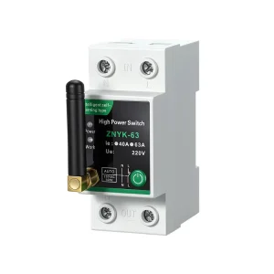 DIN Rail Smart Circuit Breaker High Power Switch with RF Remote Control 1000m Range