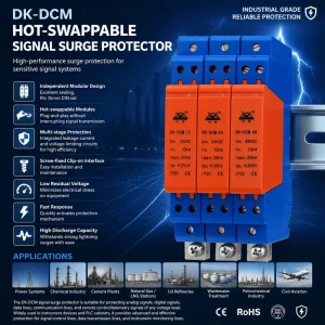 DK DCM Signal Surge Protector Pluggable Hot Swappable Signal SPD Din Rail Surge Protective Device Modular Signal Surge Arrester