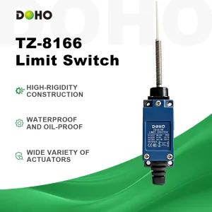 DOHO TZ 8166 Safety Switch 10A 400V IP65 SPST Aluminum Miniature Horizontal Limit Industrial Use Zhejiang 20 80 15000000 Cycle